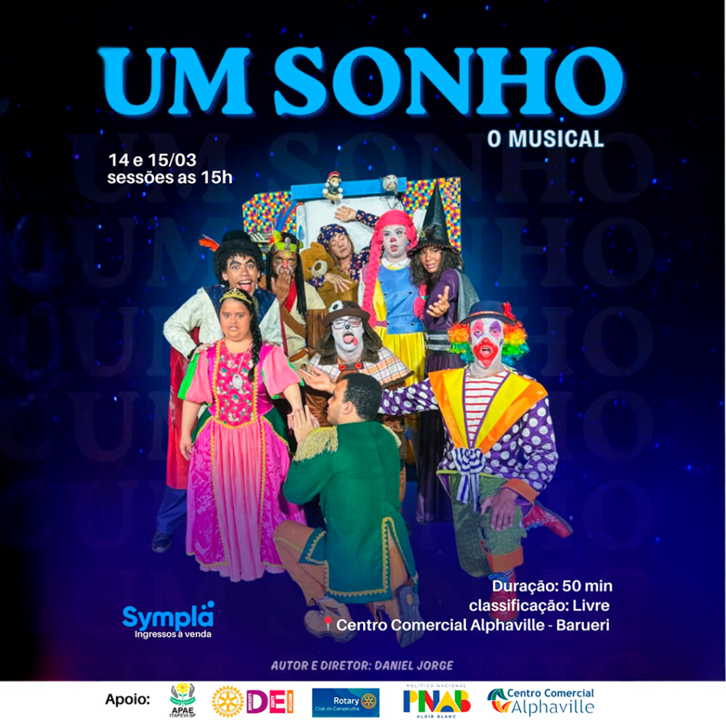 Teatro inclusivo em Alphaville: “Um Sonho – O Musical” chega ao Centro Comercial Alphaville